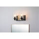 Bocage 2 Light 13 inch MB Bath Light Wall Light in Matte Black